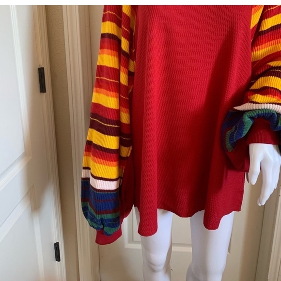 Free People Rainbow Dreams Pullover Knit Top - Picture 8 of 10